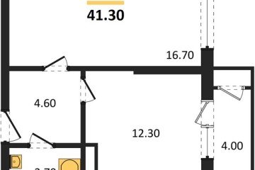 Фото №1: 1-комнатная квартира 41 м² - Краснодар, мкр. жилой комплекс Рекорд, ул. Новороссийская, 102И