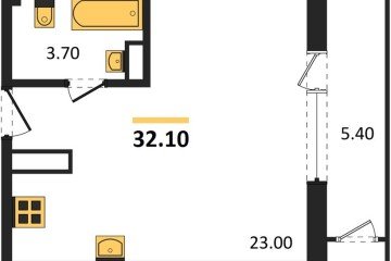 Фото №1: Студия 32 м² - Краснодар, мкр. жилой комплекс Рекорд, ул. Новороссийская, 102И