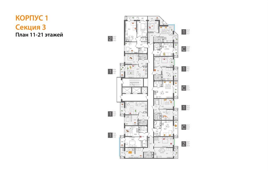 Фото №8: 2-комнатная квартира 68 м² - Краснодар, ЖК Рекорд, Карасунский внутригородской округ, Центральный внутригородской округ, Черёмушки, мкр. жилой комплекс Рекорд, ул. Новороссийская, 102И