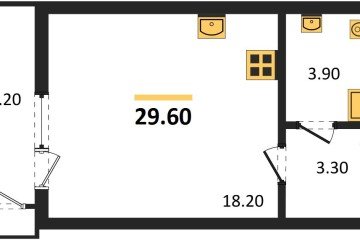 Фото №1: Студия 29 м² - Краснодар, мкр. жилой комплекс Рекорд, ул. Новороссийская, 102/8к6