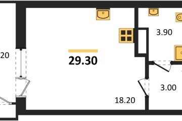 Фото №1: Студия 29 м² - Краснодар, мкр. жилой комплекс Рекорд, ул. Новороссийская, 102/8к6
