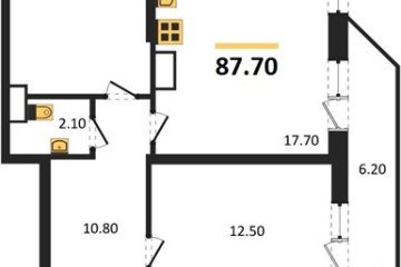 Фото №1: 3-комнатная квартира 87 м² - Краснодар, мкр. жилой комплекс Рекорд, ул. Новороссийская, 102/8к6