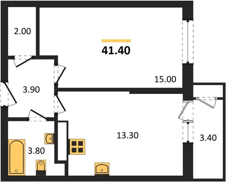 Фото №1: 1-комнатная квартира 41 м² - Краснодар, ЖК Рекорд, Черёмушки, Карасунский внутригородской округ, Центральный внутригородской округ, мкр. жилой комплекс Рекорд, ул. Новороссийская, 102/8к6