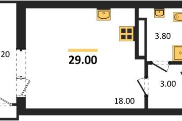 Фото №1: Студия 29 м² - Краснодар, мкр. жилой комплекс Рекорд, ул. Новороссийская, 102/8к6