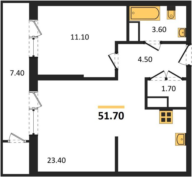 Фото №1: 1-комнатная квартира 51 м² - Краснодар, ЖК Рекорд, Черёмушки, Карасунский внутригородской округ, Центральный внутригородской округ, мкр. жилой комплекс Рекорд, ул. Новороссийская, 102/8к6