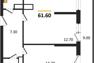 Фото №1: 1-комнатная квартира 61 м² - Краснодар, мкр. жилой комплекс Рекорд, ул. Новороссийская, 102/8к6