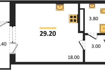 Фото №1: Студия 29 м² - Краснодар, мкр. жилой комплекс Рекорд, ул. Новороссийская, 102/8к6