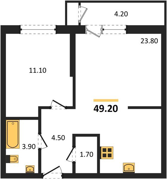 Фото №1: 1-комнатная квартира 49 м² - Краснодар, ЖК Рекорд, Черёмушки, Карасунский внутригородской округ, Центральный внутригородской округ, мкр. жилой комплекс Рекорд, ул. Новороссийская, 102/8к6