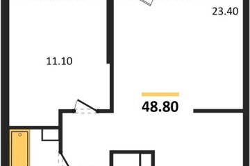 Фото №1: 1-комнатная квартира 48 м² - Краснодар, мкр. жилой комплекс Рекорд, ул. Новороссийская, 102/8к6