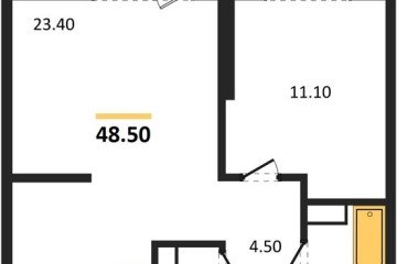 Фото №1: 1-комнатная квартира 48 м² - Краснодар, мкр. жилой комплекс Рекорд, ул. Новороссийская, 102/8к6