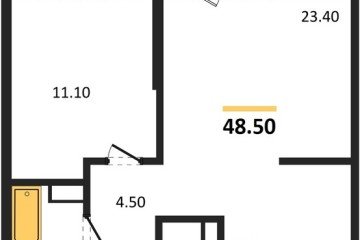 Фото №1: 1-комнатная квартира 48 м² - Краснодар, мкр. жилой комплекс Рекорд, ул. Новороссийская, 102/8к6
