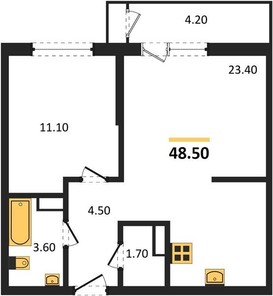 Фото №1: 1-комнатная квартира 48 м² - Краснодар, ЖК Рекорд, Черёмушки, Карасунский внутригородской округ, Центральный внутригородской округ, мкр. жилой комплекс Рекорд, ул. Новороссийская, 102/8к6