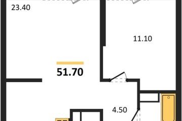Фото №1: 1-комнатная квартира 51 м² - Краснодар, мкр. жилой комплекс Рекорд, ул. Новороссийская, 102/8к6