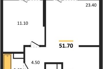 Фото №1: 1-комнатная квартира 51 м² - Краснодар, мкр. жилой комплекс Рекорд, ул. Новороссийская, 102/8к6