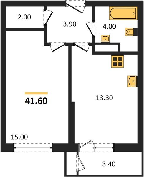 Фото №1: 1-комнатная квартира 41 м² - Краснодар, ЖК Рекорд, Черёмушки, Карасунский внутригородской округ, Центральный внутригородской округ, мкр. жилой комплекс Рекорд, ул. Новороссийская, 102/8к6