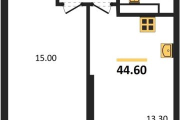 Фото №1: 1-комнатная квартира 44 м² - Краснодар, мкр. жилой комплекс Рекорд, ул. Новороссийская, 102/8к6