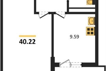 Фото №1: 1-комнатная квартира 40 м² - Краснодар, мкр. жилой комплекс Режиссёр, ул. Уральская, 100/8
