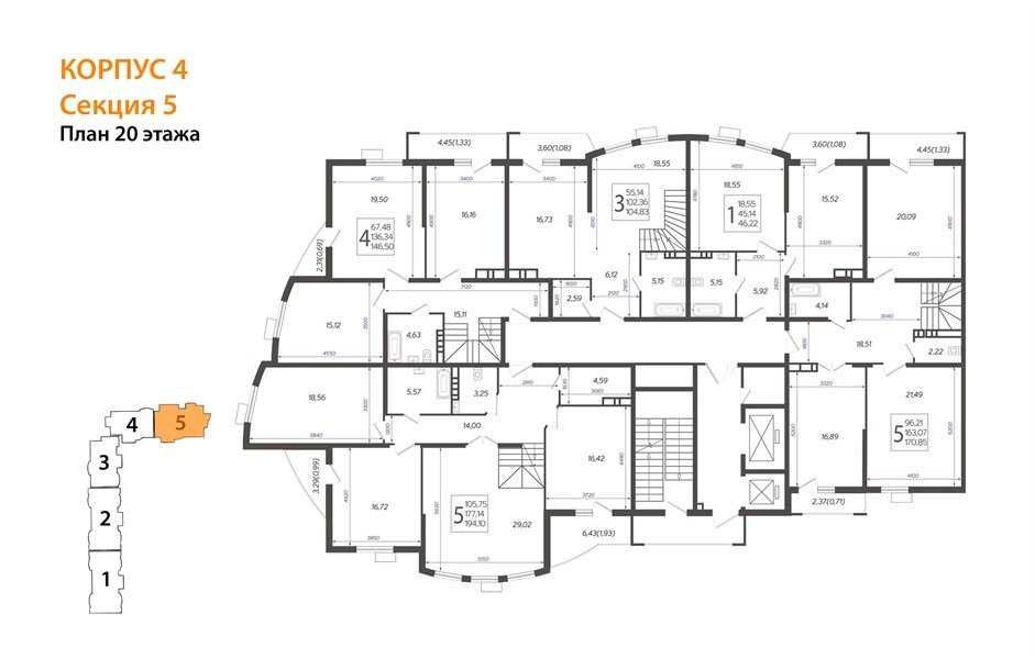 Фото №8: 3-комнатная квартира 104 м² - Краснодар, Хлопчато-бумажный Комбинат, Карасунский внутригородской округ, мкр. жилой комплекс Режиссёр, ул. Уральская, 100/8