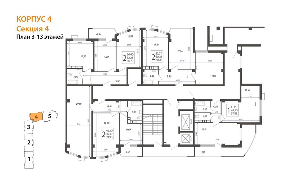 Фото №8: 1-комнатная квартира 57 м² - Краснодар, Хлопчато-бумажный Комбинат, Карасунский внутригородской округ, мкр. жилой комплекс Режиссёр, ул. Уральская, 100/8