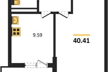 Фото №1: 1-комнатная квартира 40 м² - Краснодар, мкр. жилой комплекс Режиссёр, ул. Уральская, 100/8
