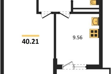 Фото №1: 1-комнатная квартира 40 м² - Краснодар, мкр. жилой комплекс Режиссёр, ул. Уральская, 100/8