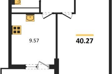 Фото №1: 1-комнатная квартира 40 м² - Краснодар, мкр. жилой комплекс Режиссёр, ул. Уральская, 100/8