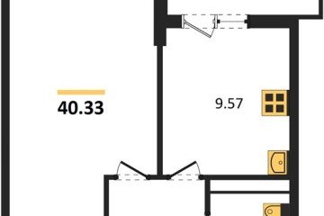 Фото №1: 1-комнатная квартира 40 м² - Краснодар, мкр. жилой комплекс Режиссёр, ул. Уральская, 100/8