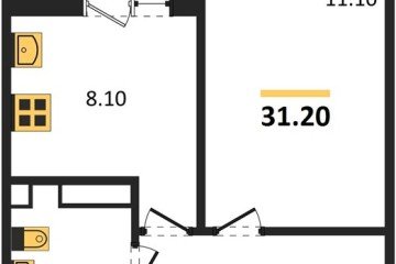 Фото №1: 1-комнатная квартира 31 м² - Краснодар, мкр. жилой комплекс Спортивная Деревня, ул. имени Генерала Корнилова, 16