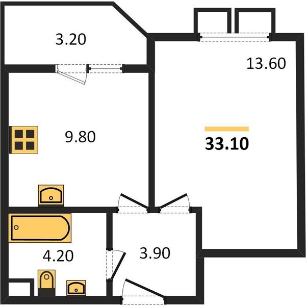 Фото №1: 1-комнатная квартира 33 м² - Краснодар, жилой комплекс Спортивная Деревня, мкр. Прикубанский внутригородской округ, ул. имени Генерала Корнилова, 18