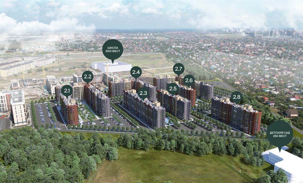 Фото №2: 1-комнатная квартира 32 м² - Краснодар, жилой комплекс Спортивная Деревня, мкр. Прикубанский внутригородской округ, ул. имени Генерала Корнилова, 18