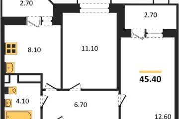 Фото №1: 2-комнатная квартира 45 м² - Краснодар, мкр. жилой комплекс Спортивная Деревня, ул. имени Генерала Корнилова, 16к1