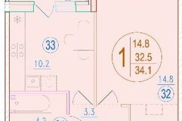 Фото №1: 1-комнатная квартира 34 м² - Краснодар, мкр. жилой комплекс Спортивная Деревня, 