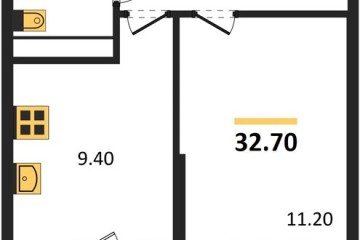 Фото №1: 1-комнатная квартира 32 м² - Краснодар, мкр. жилой комплекс Спортивная Деревня, 