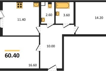 Фото №1: 2-комнатная квартира 60 м² - Краснодар, мкр. жилой комплекс Спортивная Деревня, 