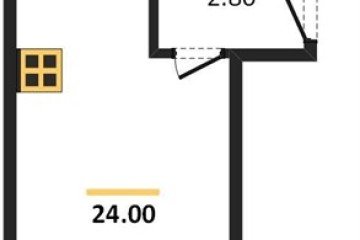 Фото №1: Студия 24 м² - Яблоновский, мкр. жилой комплекс Дарград, ул. Тургеневское Шоссе, 33/5к37