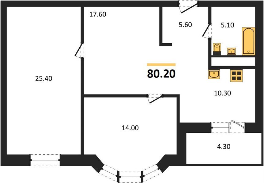 Фото №1: 3-комнатная квартира 81 м² - Краснодар, жилой комплекс Зеленодар, ул. Садовое Кольцо, 9
