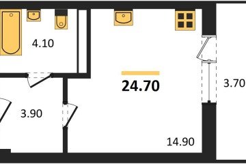 Фото №1: Студия 25 м² - Краснодар, мкр. Фестивальный, 