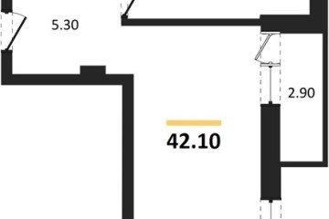 Фото №1: 1-комнатная квартира 43 м² - Краснодар, мкр. Фестивальный, 
