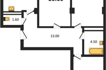 Фото №1: 3-комнатная квартира 82 м² - Краснодар, мкр. Фестивальный, 