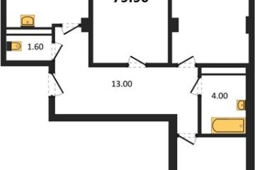 Фото №1: 3-комнатная квартира 81 м² - Краснодар, мкр. Фестивальный, 