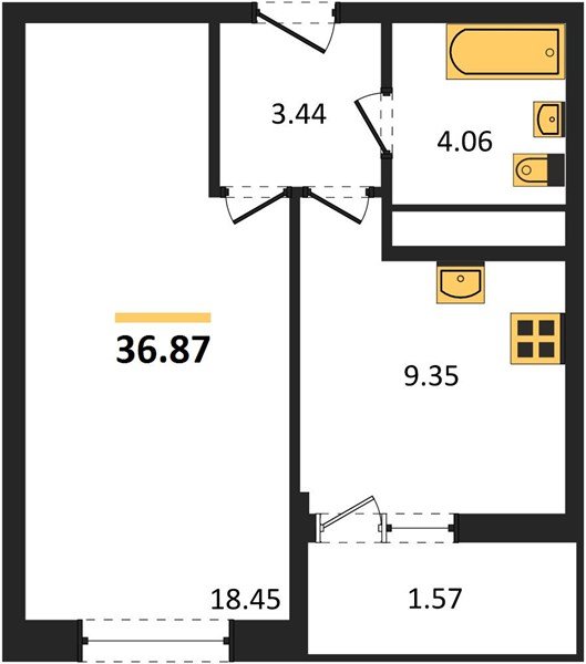 Фото №1: 1-комнатная квартира 36 м² - Краснодар, жилой комплекс Славянка, Прикубанский внутригородской округ, мкр. Славянский, ул. Заполярная, 39к7