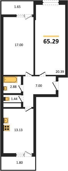 Фото №1: 2-комнатная квартира 65 м² - Краснодар, Славянский, ул. Заполярная, 39к7