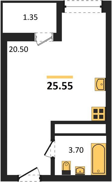 Фото №1: Студия 25 м² - Краснодар, Славянский, ул. Заполярная, 39к7