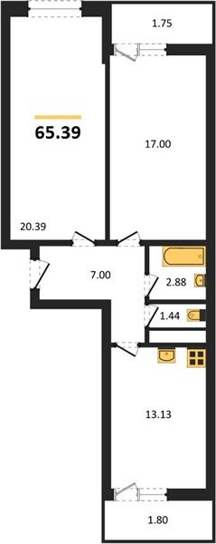 Фото №1: 2-комнатная квартира 65 м² - Краснодар, Славянский, ул. Заполярная, 39к7