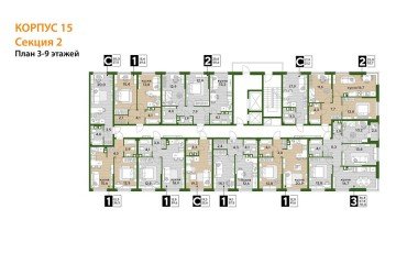 Фото №4: 3-комнатная квартира 70 м² - Краснодар, мкр. Догма Парк, 