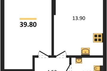 Фото №1: 1-комнатная квартира 39 м² - Краснодар, мкр. Догма Парк, 