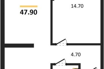 Фото №1: 1-комнатная квартира 47 м² - Краснодар, мкр. Догма Парк, 