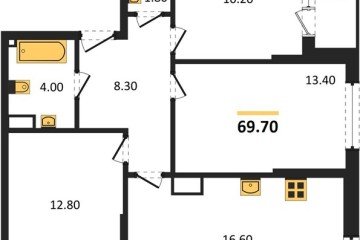 Фото №1: 3-комнатная квартира 69 м² - Краснодар, мкр. Догма Парк, 