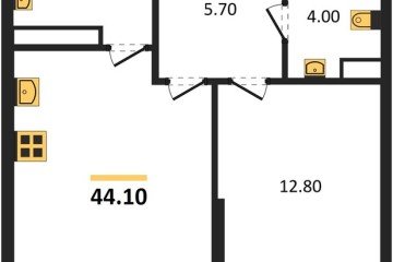 Фото №1: 1-комнатная квартира 44 м² - Краснодар, мкр. Догма Парк, 