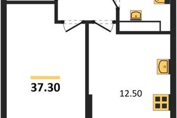 Фото №1: 1-комнатная квартира 37 м² - Краснодар, мкр. Догма Парк, 